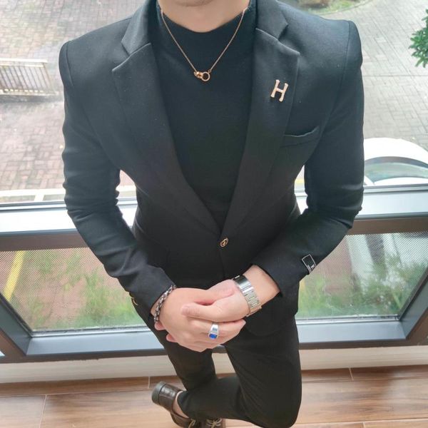 men's suits & blazers korean 2021 suit slim 2 piece blazer men tuxedo stylish stage party club smoking homme mariage, White;black
men's suits & blazers korean 2021 suit slim 2 piece blazer men tuxedo stylish stage party club smoking homme mariage, White;black