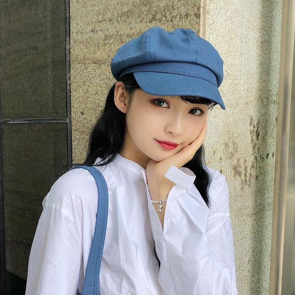 stingy brim hats sboy caps arrive women berets cap octagonal baker peaked beret driving hat female sunscreen painter tour, Blue;gray
stingy brim hats sboy caps arrive women berets cap octagonal baker peaked beret driving hat female sunscreen painter tour, Blue;gray