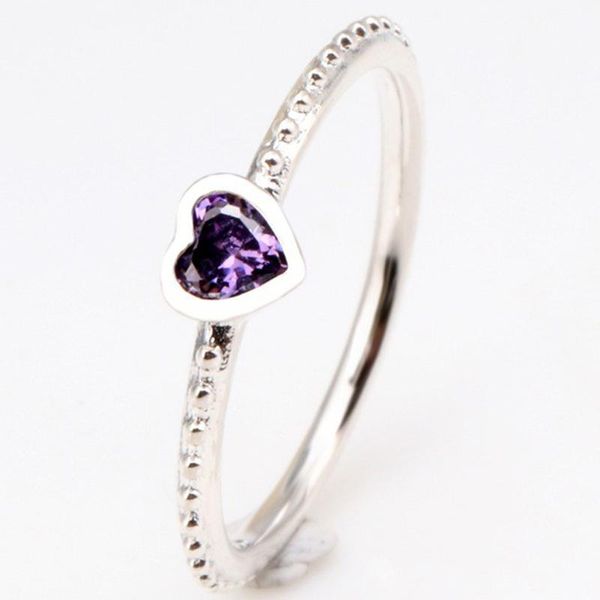 original 925 sterling silver pan ring shiny heart purple with crystal for women wedding party gift fashion jewelry cluster rings, Golden;silver
original 925 sterling silver pan ring shiny heart purple with crystal for women wedding party gift fashion jewelry cluster rings, Golden;silver