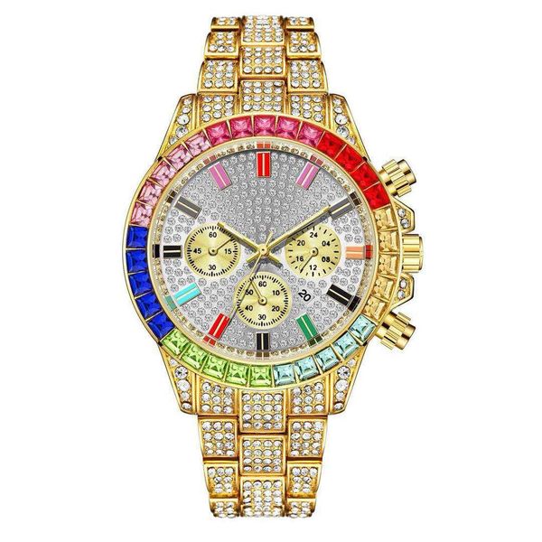 watch men's and wo color diamond inlaid stainless steel full hip hop fashion three pin watch, Slivery;brown
watch men's and wo color diamond inlaid stainless steel full hip hop fashion three pin watch, Slivery;brown