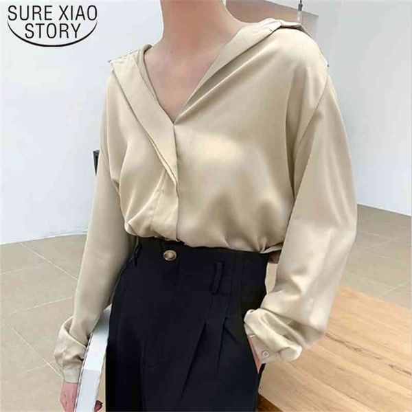 autumn vintage women shirt solid elegant long sleeve office silk korean fashion clothing blusas mujer de moda 6717 50 210506, White
autumn vintage women shirt solid elegant long sleeve office silk korean fashion clothing blusas mujer de moda 6717 50 210506, White