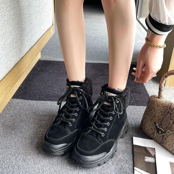 boots short snow women's 2021 korean version plus velvet padded joker warm non-slip student shoes in autumn and winter, Black
boots short snow women's 2021 korean version plus velvet padded joker warm non-slip student shoes in autumn and winter, Black