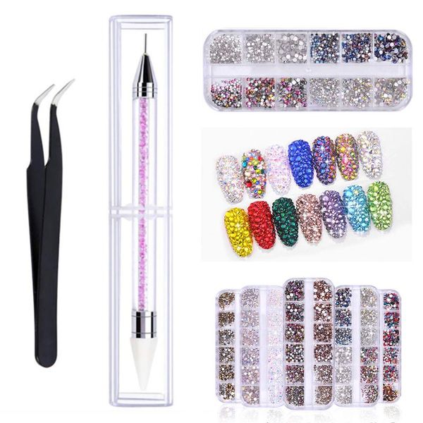 nail art kits 1 set rhinestones 6 sizes flat back gems crystal ab with tweezer and rhinestone dotting pen
nail art kits 1 set rhinestones 6 sizes flat back gems crystal ab with tweezer and rhinestone dotting pen