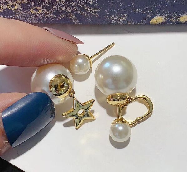 trendy pearl star charm stud earrings for lady women party wedding lovers gift engagement jewelry for bride with box, Golden;silver
trendy pearl star charm stud earrings for lady women party wedding lovers gift engagement jewelry for bride with box, Golden;silver
