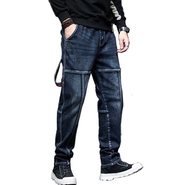 jeans fashion plus size harem jeans men casual denim loose baggy hiphop trousers streetwear elastic waist cargo pants clothing, Blue
jeans fashion plus size harem jeans men casual denim loose baggy hiphop trousers streetwear elastic waist cargo pants clothing, Blue