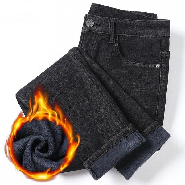 men's jeans fleece thick, comfortable warm winter brand clothing pocket stitching large size slim straight black, Blue
men's jeans fleece thick, comfortable warm winter brand clothing pocket stitching large size slim straight black, Blue