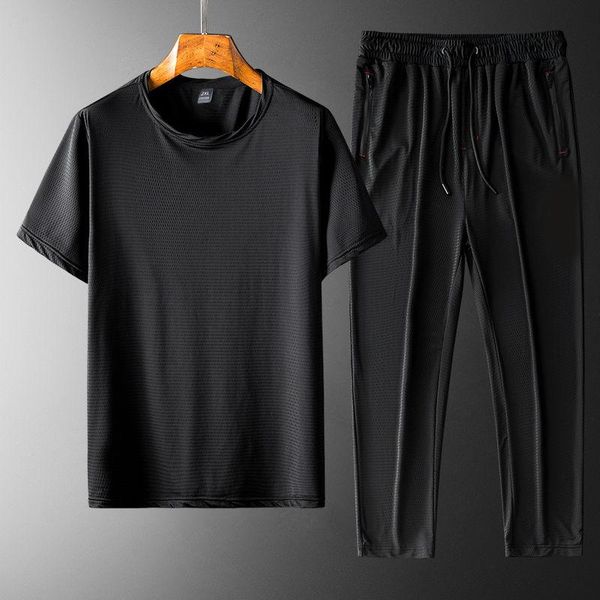 large size hollow ice sports suit men's fat loose casual summer thin fashion two piece tracksuits, Gray
large size hollow ice sports suit men's fat loose casual summer thin fashion two piece tracksuits, Gray
