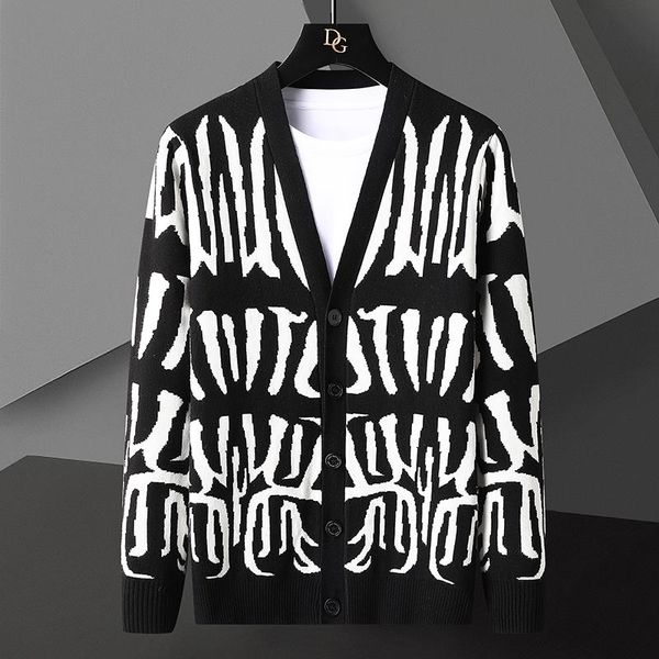 men's sweaters 2021 autumn and winter cardigan comfortable cashmere knitted sweater fashion jacket, White;black
men's sweaters 2021 autumn and winter cardigan comfortable cashmere knitted sweater fashion jacket, White;black