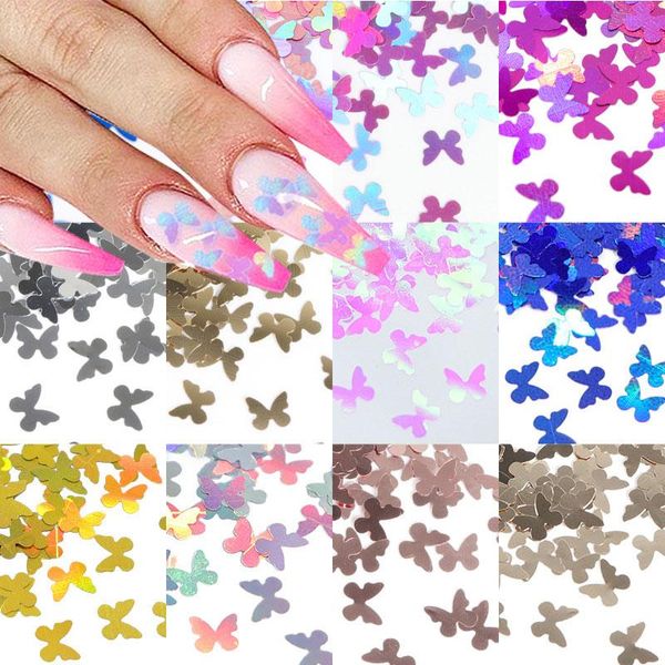 nail art decorations 12 colors laser butterfly sequins decoration 3d sequin design diy manicure accessories, Silver;gold
nail art decorations 12 colors laser butterfly sequins decoration 3d sequin design diy manicure accessories, Silver;gold