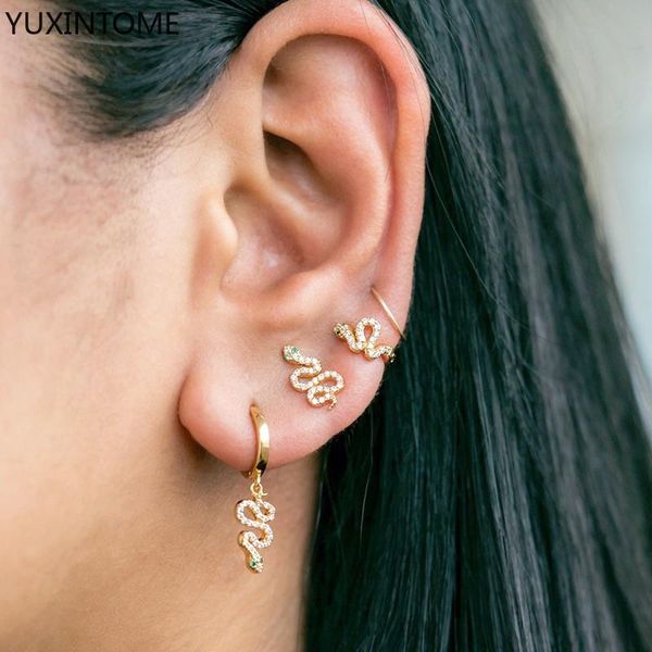 stud 925 sterling silver pave crystal snake earrings for women zircon green eyes minimalist animals jewelry gifts, Golden;silver
stud 925 sterling silver pave crystal snake earrings for women zircon green eyes minimalist animals jewelry gifts, Golden;silver