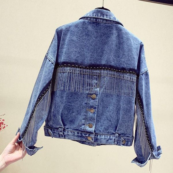 women's jackets fringed denim jacket female 2021 spring split slit loose bat sleeve short women clothing fashion coat, Black;brown
women's jackets fringed denim jacket female 2021 spring split slit loose bat sleeve short women clothing fashion coat, Black;brown