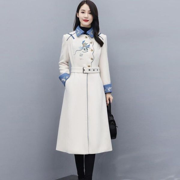 women's wool & blends woolen coat women's2021 autumn and winter thick ladies casual fashion embroidery chinese style long outerwea, Black
women's wool & blends woolen coat women's2021 autumn and winter thick ladies casual fashion embroidery chinese style long outerwea, Black