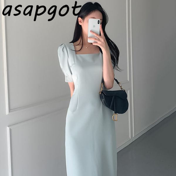 temperament chic office lady slim square neck puff short sleeve dress waist pleated wrap hip split a line plus size 210429, Black;gray
temperament chic office lady slim square neck puff short sleeve dress waist pleated wrap hip split a line plus size 210429, Black;gray