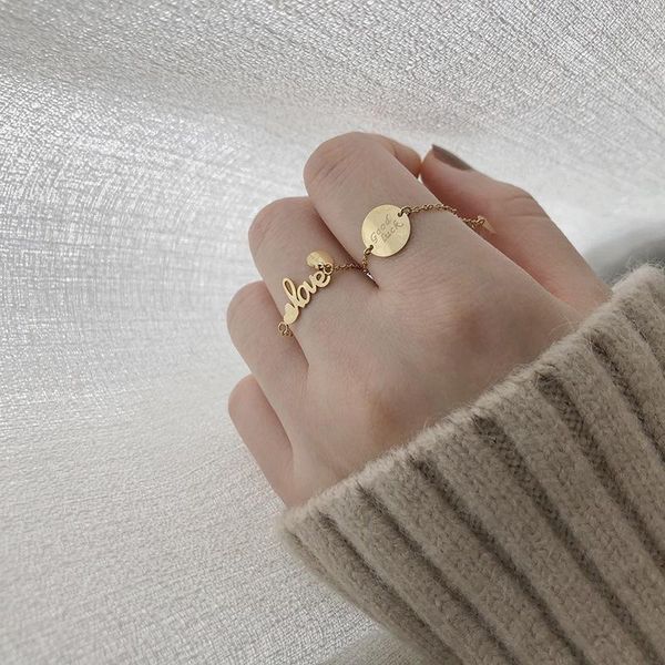 cluster rings amaiyllis 14k gold good luck letter k camellia chain pull adjust open ring coin jewelry for women girls, Golden;silver
cluster rings amaiyllis 14k gold good luck letter k camellia chain pull adjust open ring coin jewelry for women girls, Golden;silver