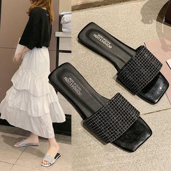 slippers 2021 summer word sequins sandals and women wear flat-bottom fashion wild, Black
slippers 2021 summer word sequins sandals and women wear flat-bottom fashion wild, Black
