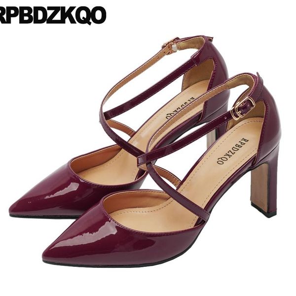 dress shoes 2021 patent leather cross strap sandals wine red plus size pumps ladies 33 8cm 42 casual thick pointed toe high heels, Black
dress shoes 2021 patent leather cross strap sandals wine red plus size pumps ladies 33 8cm 42 casual thick pointed toe high heels, Black