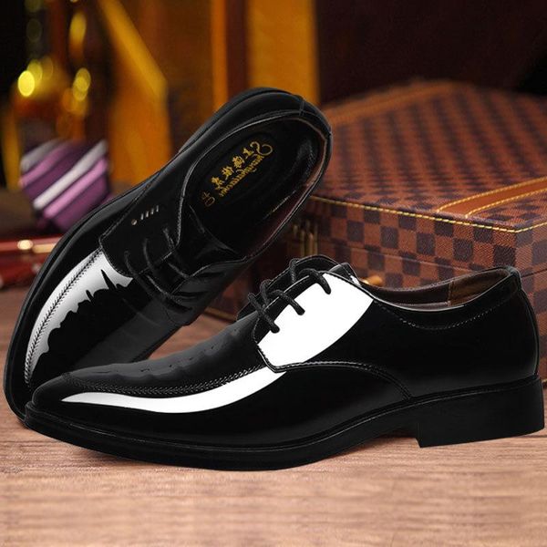 patent leather men business oxfords shoes fashion wedding party dress male lace up, Black
patent leather men business oxfords shoes fashion wedding party dress male lace up, Black