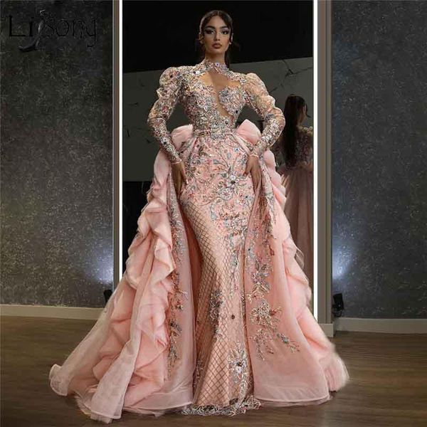 party dresses luxury crystals beading mermaid prom with detachable train embroidery flower formal evening dress arabic gala gown, White;black
party dresses luxury crystals beading mermaid prom with detachable train embroidery flower formal evening dress arabic gala gown, White;black