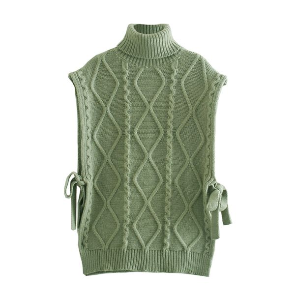casual woman green turtleneck lacing knitted vest spring fashion ladies soft crochet tank female streetwear knitwear 210515, Black;white
casual woman green turtleneck lacing knitted vest spring fashion ladies soft crochet tank female streetwear knitwear 210515, Black;white