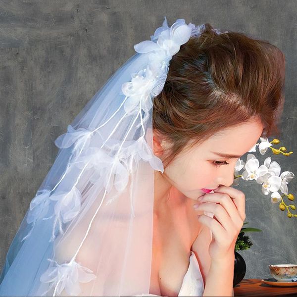 bridal veils 150cm ivory/white cut edge tulle flower sweat fingertip veil short wedding accessories, Black
bridal veils 150cm ivory/white cut edge tulle flower sweat fingertip veil short wedding accessories, Black