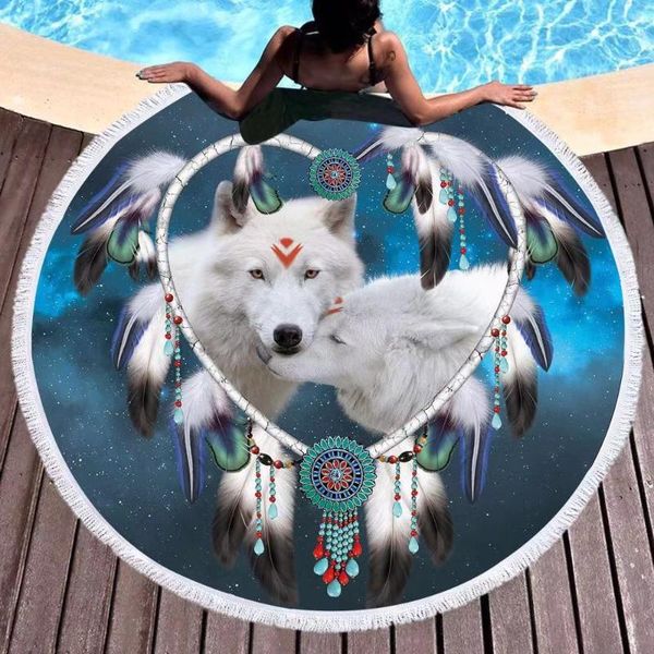 outdoor pads 3d animal wolf tassel tapestry round beach towel fashion sport casual yoga mat 150cm swimming picnic wall 2021 style
outdoor pads 3d animal wolf tassel tapestry round beach towel fashion sport casual yoga mat 150cm swimming picnic wall 2021 style
