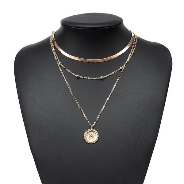 chains fashion radiate sunshine multilayer necklace plated alloy neck pendant choker jewelry gift for women golden/slivery ll@17, Silver
chains fashion radiate sunshine multilayer necklace plated alloy neck pendant choker jewelry gift for women golden/slivery ll@17, Silver