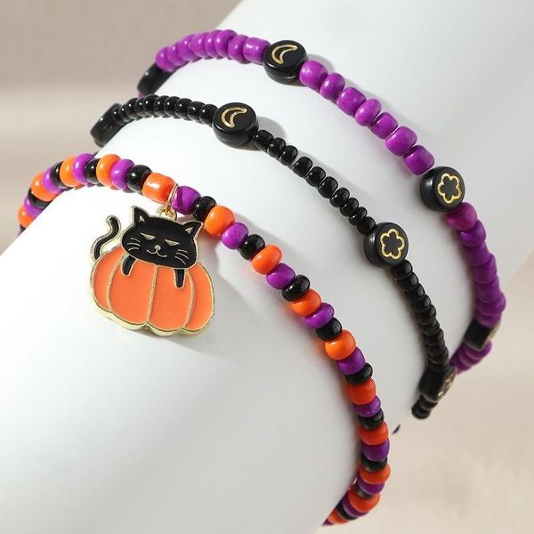 beaded, strands 2021 halloween jewelry 3pcs/set funy letter pumpkin pendant orange beads bracelet women handmade ghost festival strand brace, Black
beaded, strands 2021 halloween jewelry 3pcs/set funy letter pumpkin pendant orange beads bracelet women handmade ghost festival strand brace, Black