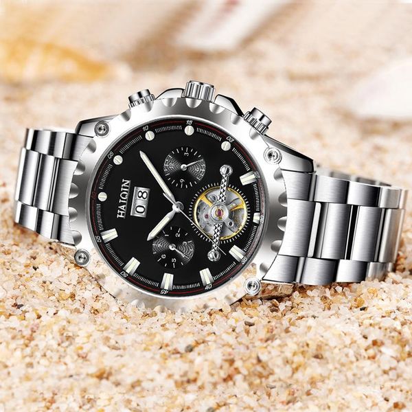 wristwatches haiqin 2021 men's watches mechanical watch mens automatic sport waterproof steel tourbillon, Slivery;brown
wristwatches haiqin 2021 men's watches mechanical watch mens automatic sport waterproof steel tourbillon, Slivery;brown