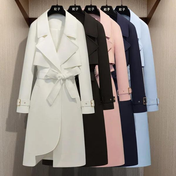 women's trench coats 2021 spring and autumn fashion temperament windbreaker simple all-match waist solid color ladies jacket, Tan;black
women's trench coats 2021 spring and autumn fashion temperament windbreaker simple all-match waist solid color ladies jacket, Tan;black