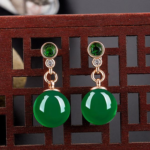 natural green jade bead earring 925 silver fashion jewelry chalcedony amulet gifts for women
natural green jade bead earring 925 silver fashion jewelry chalcedony amulet gifts for women