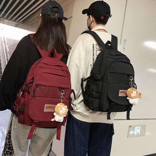 backpack 2021 nylon with front mesh pocket schoolbags for teenage girls boys ladies college travel rucksack laptop
backpack 2021 nylon with front mesh pocket schoolbags for teenage girls boys ladies college travel rucksack laptop