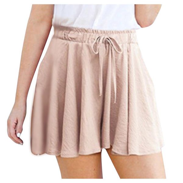 women's shorts summer loose elastic high-waisted pleated wide-legged trousers solid casual fashion korean elegant, White;black
women's shorts summer loose elastic high-waisted pleated wide-legged trousers solid casual fashion korean elegant, White;black