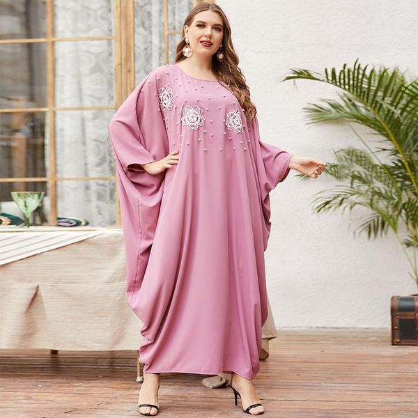 plus size dresses fridayin women vintage sweet round neck pearl embroidered bat sleeve robe long ladies solid dress, Black
plus size dresses fridayin women vintage sweet round neck pearl embroidered bat sleeve robe long ladies solid dress, Black