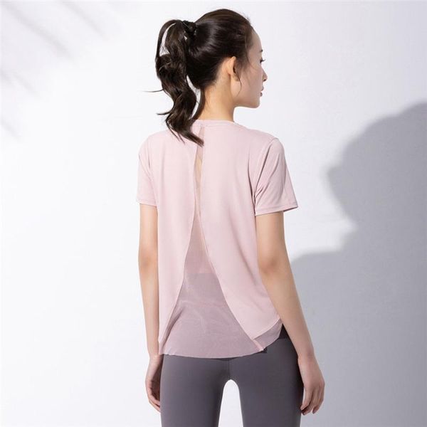 yoga outfit women breathable net yarn body-building fitness t shirt short sleeve sports t-shirt loose back hollow mesh running gym top
yoga outfit women breathable net yarn body-building fitness t shirt short sleeve sports t-shirt loose back hollow mesh running gym top