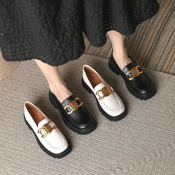 2021 british style small leather sho thick heel soled leffer muffin jk women's one foot single shoe
2021 british style small leather sho thick heel soled leffer muffin jk women's one foot single shoe