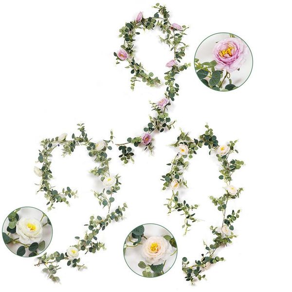 decorative flowers & wreaths artificial eucalyptus leaves garland faux silk greenery vine with camellia hanging plants for home wedding back
decorative flowers & wreaths artificial eucalyptus leaves garland faux silk greenery vine with camellia hanging plants for home wedding back
