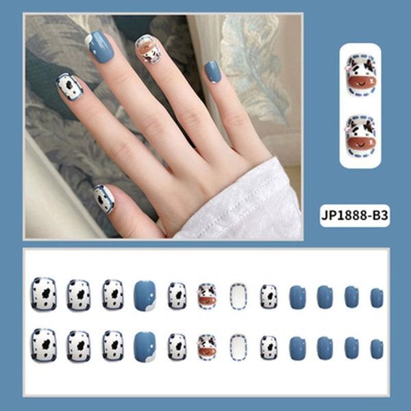 false nails 24 pc full cover haze blue 3d cute cows mid-length round head tai bagua pattern olive green artificial fake nail, Red;gold
false nails 24 pc full cover haze blue 3d cute cows mid-length round head tai bagua pattern olive green artificial fake nail, Red;gold