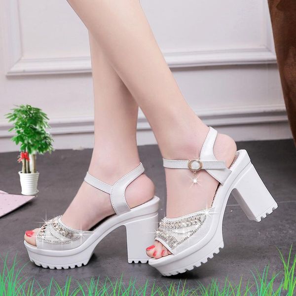 dress shoes 2021 rhinestone fish mouth thick bottom sponge cake waterproof platform high heel sandals female summer, Black
dress shoes 2021 rhinestone fish mouth thick bottom sponge cake waterproof platform high heel sandals female summer, Black