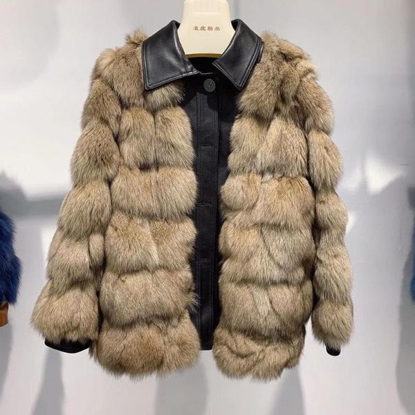 women's fur & faux collection real coat with lamb leather collar and lining stylish streetwear winter warm women, Black
women's fur & faux collection real coat with lamb leather collar and lining stylish streetwear winter warm women, Black