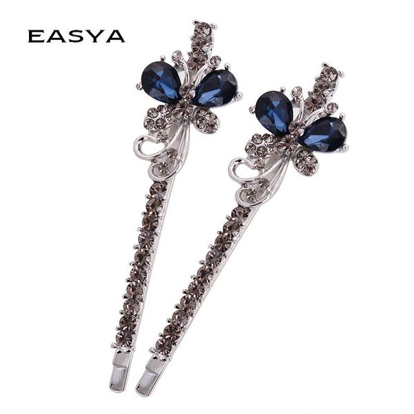 hair clips & barrettes easya blue gray rhinestone crystal butterfly hairpin headwear accessories jewelry sparkling elegant metal, Golden;silver 
hair clips & barrettes easya blue gray rhinestone crystal butterfly hairpin headwear accessories jewelry sparkling elegant metal, Golden;silver