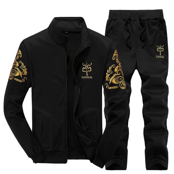 men's tracksuits jtfan sportwear suit sweatshirt tracksuit without hoodie men casual active zipper outwear jacket+pants sets, Gray
men's tracksuits jtfan sportwear suit sweatshirt tracksuit without hoodie men casual active zipper outwear jacket+pants sets, Gray