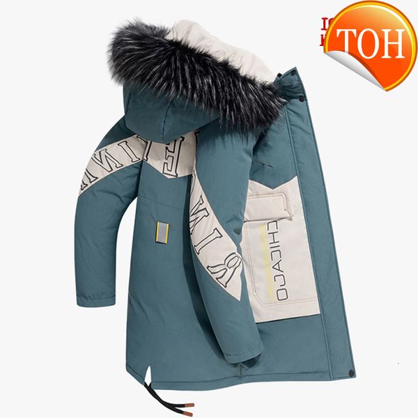 winter white duck down parka mens -30 degree thicken warm jacket casual hooded coat male fur collar men's mid-length windbreaker, Black
winter white duck down parka mens -30 degree thicken warm jacket casual hooded coat male fur collar men's mid-length windbreaker, Black