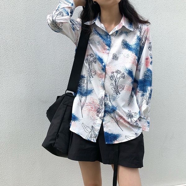 breif style print women and blouses casual autumn womans thin sun protection long sleeve shirts (f3759), White
breif style print women and blouses casual autumn womans thin sun protection long sleeve shirts (f3759), White