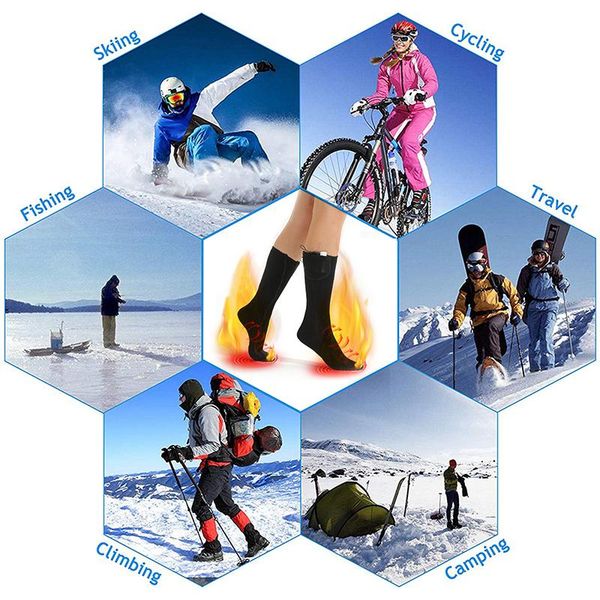 sports socks rechargeable electric heating adjustable gear cold-proof double-layer warm cotton winter, Black
sports socks rechargeable electric heating adjustable gear cold-proof double-layer warm cotton winter, Black
