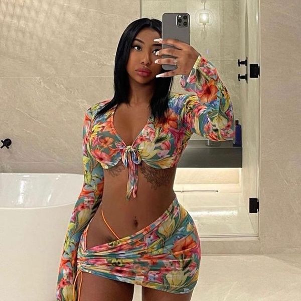 spring summer print womens dresses two piece long sleeve crop mini skirt matching sets club birthday outfits streetwear, White
spring summer print womens dresses two piece long sleeve crop mini skirt matching sets club birthday outfits streetwear, White