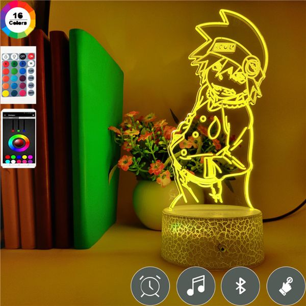 creative 3d table lamp anime night light led soul eater nightlight party l decoration fans kids halloween gift bluetooth base
creative 3d table lamp anime night light led soul eater nightlight party l decoration fans kids halloween gift bluetooth base
