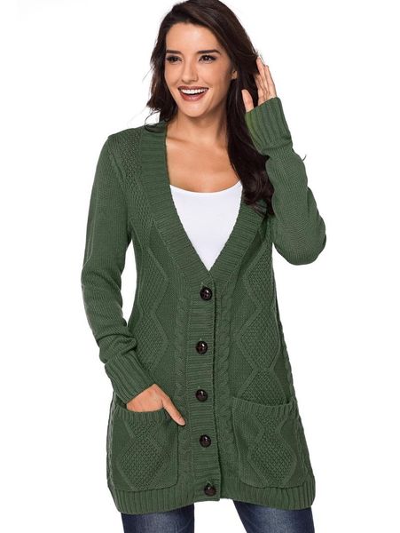 women's sweaters 2021 front pockets deep v neck cardigan button up full sleeve solid long casual autumn women fashion outwear, White;black
women's sweaters 2021 front pockets deep v neck cardigan button up full sleeve solid long casual autumn women fashion outwear, White;black