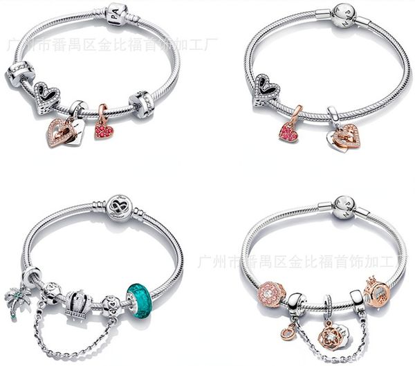 exquisite s925 sterling silver fit pandora love heart bracelet set tanabata valentine's day diy bead blue crysta charm for beads charms, Black
exquisite s925 sterling silver fit pandora love heart bracelet set tanabata valentine's day diy bead blue crysta charm for beads charms, Black