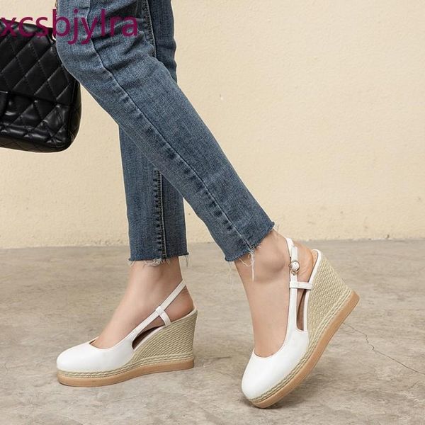 women's sandals super high heels pu buckle round toe wedges platform 2021 fashion spring summer black plus size 34-44
women's sandals super high heels pu buckle round toe wedges platform 2021 fashion spring summer black plus size 34-44