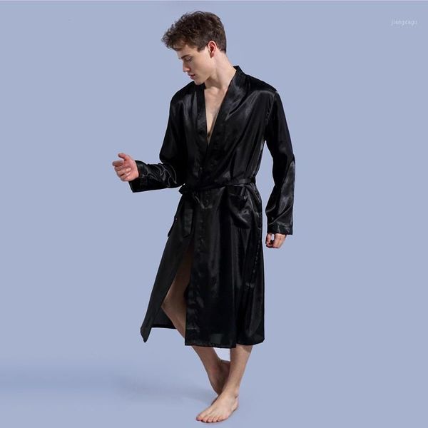 men's sleepwear bathrobe dressing gown solid color robe and thin cardigan nightgown loose large size long-sleeved autumn glossy, Black;brown
men's sleepwear bathrobe dressing gown solid color robe and thin cardigan nightgown loose large size long-sleeved autumn glossy, Black;brown